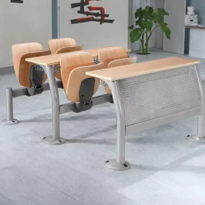 University Student Tablet Teacher Table School Furniture Tip up Seat Wood Chair for Sale