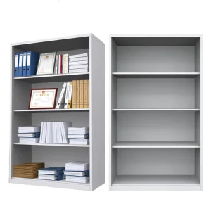 Unlock No Door Open Bookcase Shelf Cabinet Bookshelf Metal Filing Cabinet Balcony Storage Steel Cabinet with Adjustable Shelves