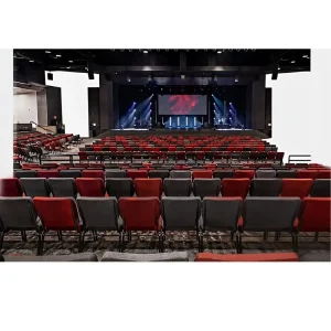 Upholstered Metal Church Chair High Back Worship Seat Theater Seating for Auditorium