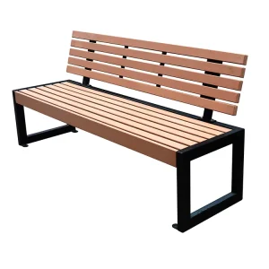 Urban Street Furniture All Weather Resistant 6ft Commercial WPC Wood Bench Seat Outdoor Park Waterproof Public Seating Bench