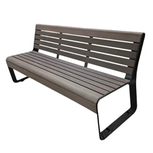 Urban Street Furniture Outdoor Wood Plastic Composite Park Seat Bench Outside Patio Public Garden WPC Bench Seating Bench