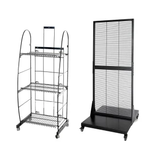 Use in Flat Logo Color Size Customized Black Metal Storage Shelf Wire Rack Wall Magazine Display Racks