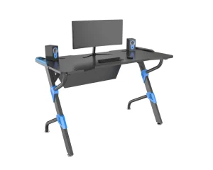 V-Mounts Foldable Extendable Ergonomic Z-Shaped Gamer Workstation PC Computer Desks with Metal & MDF Top VM-ES05