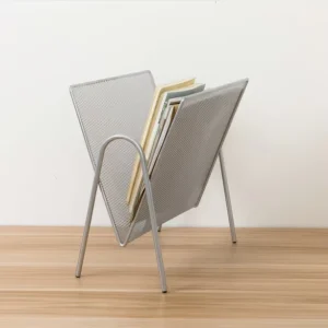 V Shape Metal Wire Mesh Magazine Rack Mail Holder Document File Folder Storage Basket