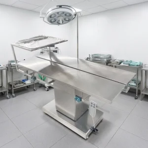 VET Stainless Steel Electric Pet Examination Operating Table with Forward Backward Tilt Hospital Dissection Table