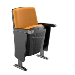 VIP Auditorium Theater Seating Wood Metal Chairs with Writing Pad for Hotels Hospitals Churches Schools Halls