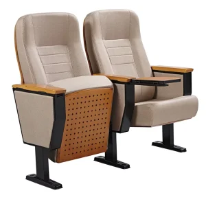 VIP Movie Theater Recliner Seat Ergonomic Design Soft Fabric Cup Holders Foldable Stackable Commercial Hotel Gym