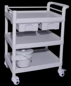 Various Plastic Hospital Trolley ABS Medicine Trolley Cart for Hospital and Clinic