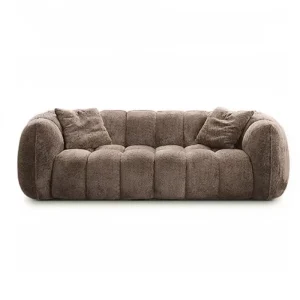 Velvet Sofa with High Density Foam Cushion and Flannel Fabric for Hotel Living Room Bedroom Apartment Use
