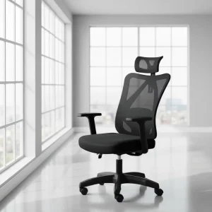 Ventilated Design Breathable Minimalist Executive Swivel Office Chair Ergonomic Adjustable Mesh Comfortable Rolling Home Office