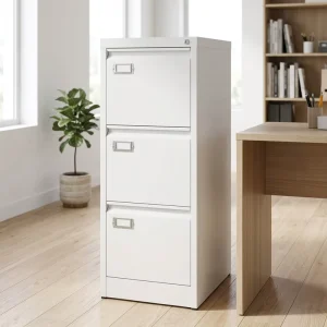 Vertical 3 Drawer Metal Fireproof Filing Cabinet Modern Design Home Office Use Commercial Adjustable Lockable Customized RAL