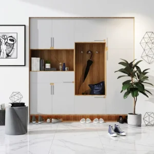 Vertical Hanging Focus Shoe Cabinet with Built in Side Shelves Hidden Shoe Storage Shoe Cabinet