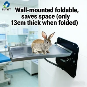 Vet Wall Mounted Folding Table Veterinary Equipment Pet First Aid Examination Table