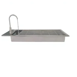 Veterinary Hospital Use Spay neuter Treatment Table Dental Cleaning Station 304 Stainless Steel Workbench Faucet Shandong Origin