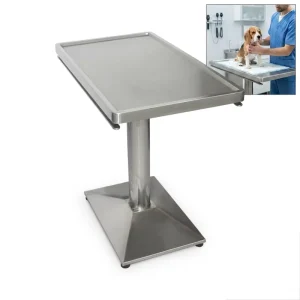 Veterinary Stainless Steel Examination Table Pet Clinic Vet Exam Table with Column Base & Waste Hook