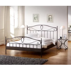 Victorian Metal Bunk Beds Twin Wrought Iron Classic Antique Style for Student Dormitory