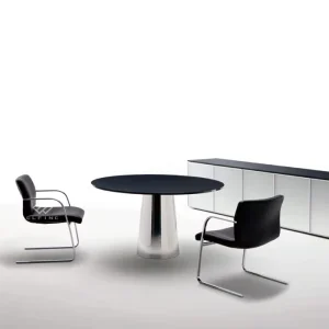 Video Conference Room Table Modern Office Meeting Table Marble Smooth Surface Conference Table