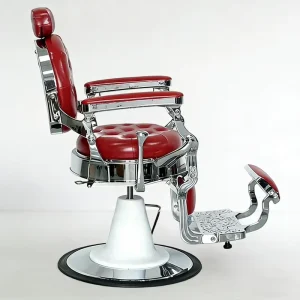 Vintage Barber Hairdressing Chair Supplier of Red Salon & Barber Equipment for Heavy Duty Metal Vintage Barber Chair Furniture