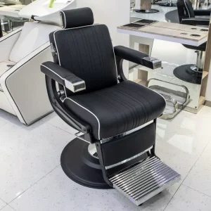 Vintage Black Gold Barber Chair Professional Salon Styling Antique Recling Shaving Man Retro Barber Chairs Spa Chair Equipment