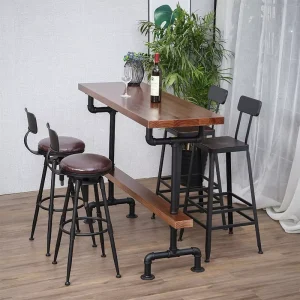 Vintage Dining Table bar Natural Industrial bar Table Rectangular Coffee Height Tables for bar