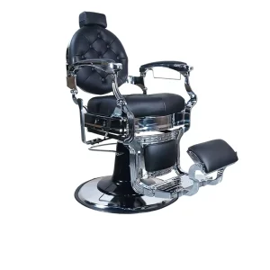 Vintage Fashion Leather Barber Chair with Professional Hydraulic Pump Reclining Height Adjustable for Beauty Salon