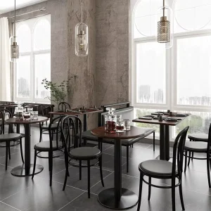 Vintage High quality Set of Iron Tables and Chairs for the Retro Restaurant