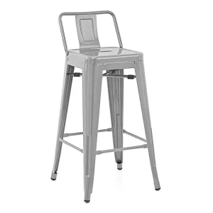 Vintage Industrial Bar Counter Stool Low Back Kitchen Bar Chair with Contemporary Design for Dining Application