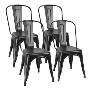 Vintage Industrial Stackable Iron Restaurant Cafe Tolix Metal Chair