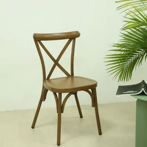 Vintage Industrial Style Dining Chair with Metal Frame