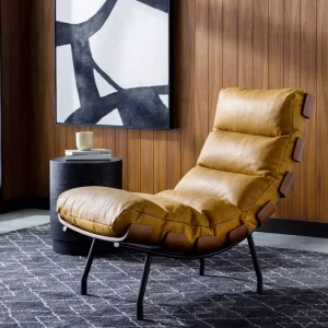 Vintage Leather Luxury Durable Foam Filled Retro Industrial Leisure Armchair for Living Room Home Furniture