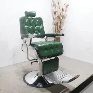 Vintage Red Barber Chair Durable Stainless Steel Eco Friendly Beauty Salon Furniture Foldable Feature for Hospital School