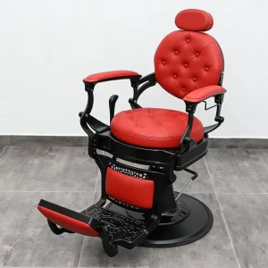 Vintage White Gold Luxury Hydraulic Pump Rotation Salon Shaving Chair Modern Barber Chair