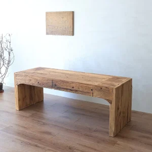 Wabi Sabi Solid Wood Console Table Geometric Multi Functional Entryway Hallway Sofa Table Natural Wood Living Room Furniture