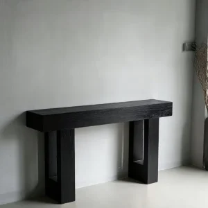 Wabi Sabi Solid Wood Console Table Vintage Narrow Entryway Hallway Accent Table Entrance Sofa Side Table