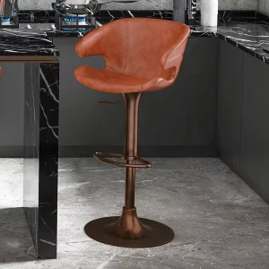 Wabi sabi Style bar Stool Adjustable Height Swivel Backrest Home Use Island Table High Stool