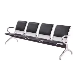 Waiting Area Bench Metal Aluminum 4 Seater Hospital Chair Seating Reception Chair Airport Chair