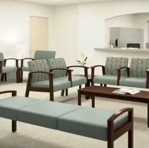 Waiting Area Furniture Leather Public Double Seats Hospital Airport Waiting Room Chair for Barbershop