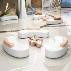 Waiting Back Chair Benches Office Building Reception Sofa Rest Table Chair Set