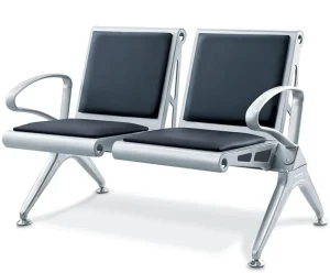 Waiting Bench for Office Public Chair in Airport with Leather Cushion