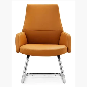 Waiting Room PU Fabric Upholstered Work Chair Visitor Reception Office Chairs for Conference No Wheels