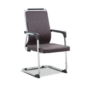 Waiting Room PU Fabric Upholstered Work Chair Visitor Reception Office Chairs for Conference No Wheels