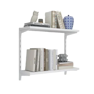 Wall Mounted Office Desk Storage System Bookshelf Kit with Racks and Holders Home Shelving System
