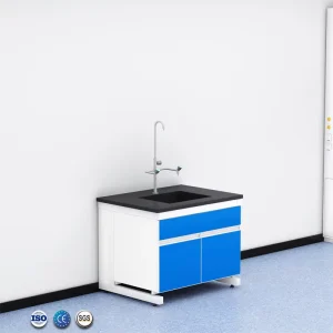 Wall Side Laboratory Workbench Work Table Chemical Resistant Steel Wood Furniture for School Biology Chemistry Physics Lab
