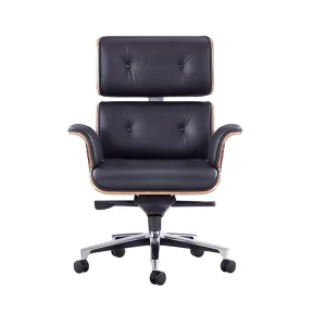 Walnut Modern Furniture Ergonomic Office Computer Swivel Luxury Modern Leather Office Chairs