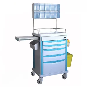 Ward Infusion Vehicle Silent Wheel Trolley Medical Multifunctional Anesthesia Cart for Hospital Use