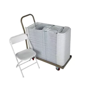 Warehouse Steel Banquet Folding Chair Trolley