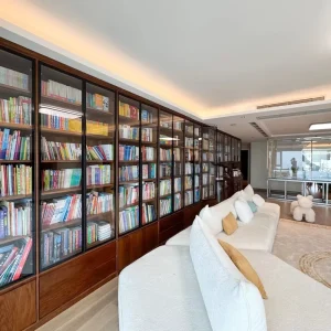 Warm Contemporary Oak Home Bookshelf Eco friendly Durable Space Saving Multifunction Customizable School Office Living Rooms