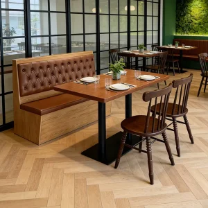 We Produce Vintage Style Restaurant Furniture and Can Custom make Tables Chairs and Booths