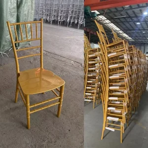 Wedding Furniture Chiavari Chairs White Gold Tifany Chair with Cushion for Wedding Event Banquet Party Hotel