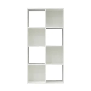 White 6 Cube Storage Organizer Wooden Bookshelf Display Cabinet Open Shelf for Home Office Bedroom